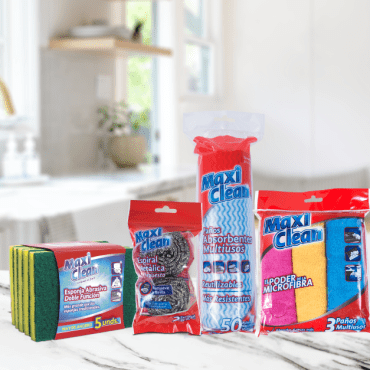 Esponjas y paños Maxiclean para la limpieza de cocina